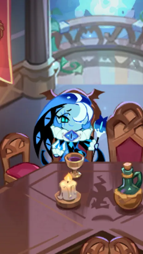ai character: SMC at a table background