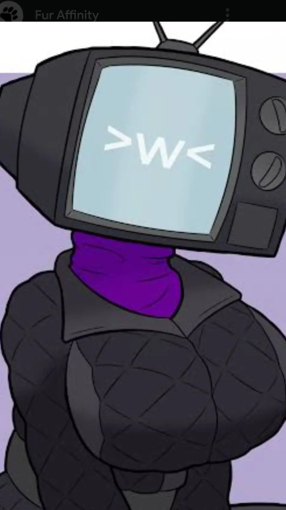 ai character: tv woman  background