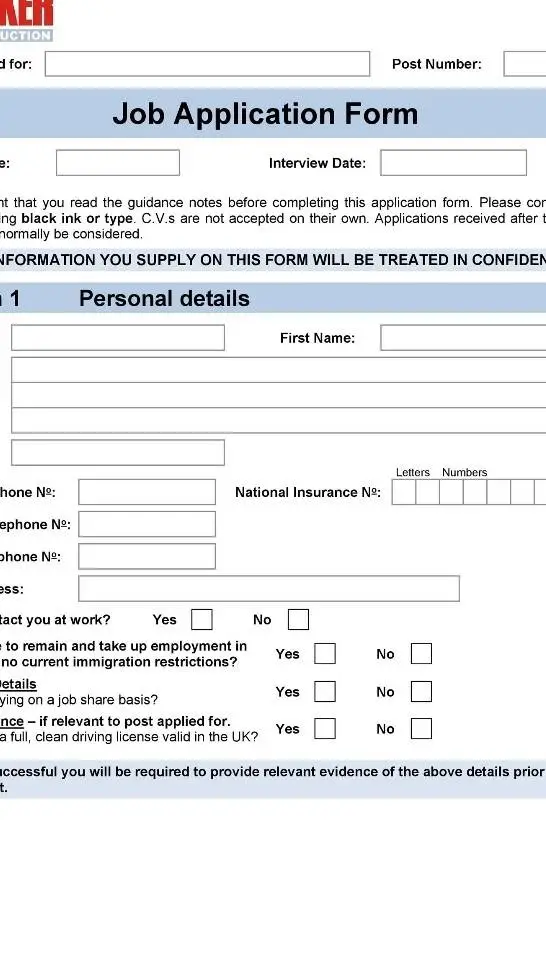 ai character: Job application background