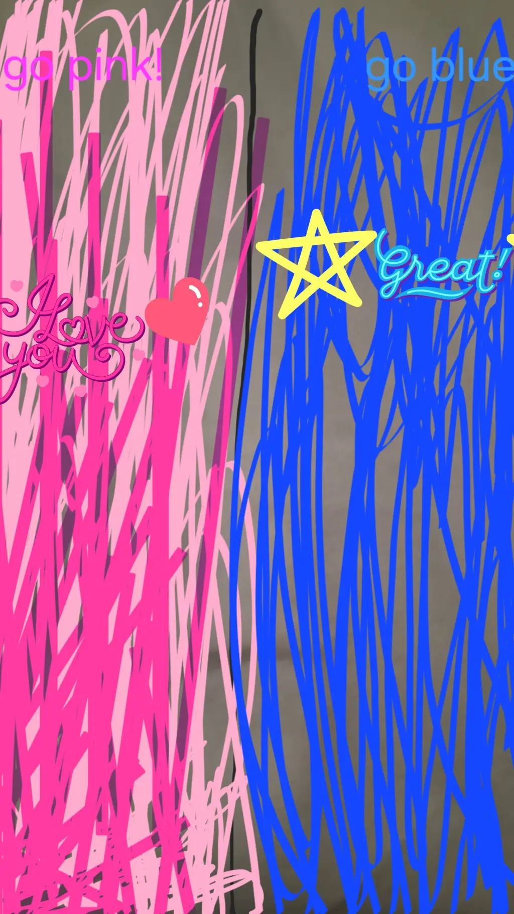 ai character: pink 🎀 vs. blue 💠 background