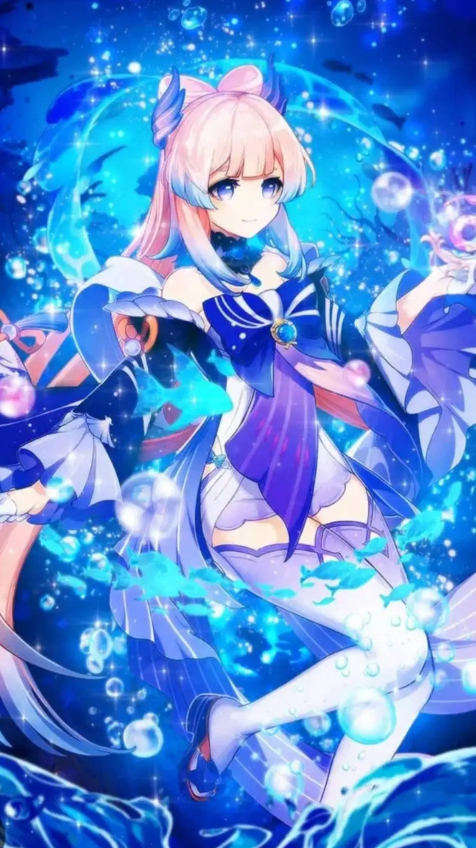 ai character: 珊瑚宮心海 background