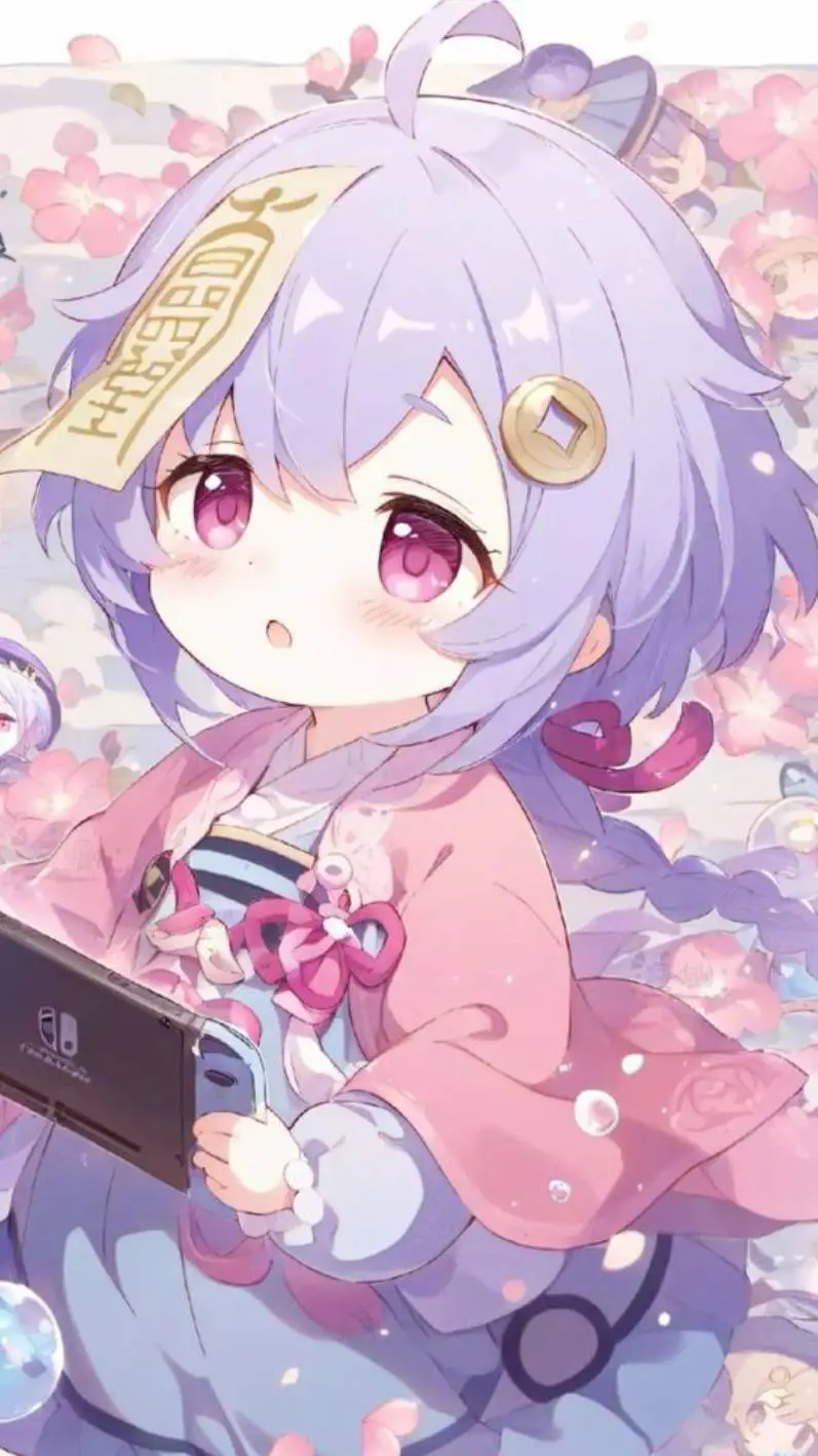 ai character: 七七 background