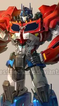 ai character: Optimus prime TFP  background