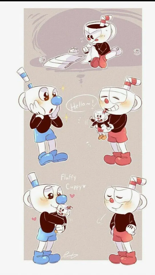 ai character: Cuphead & mugman background