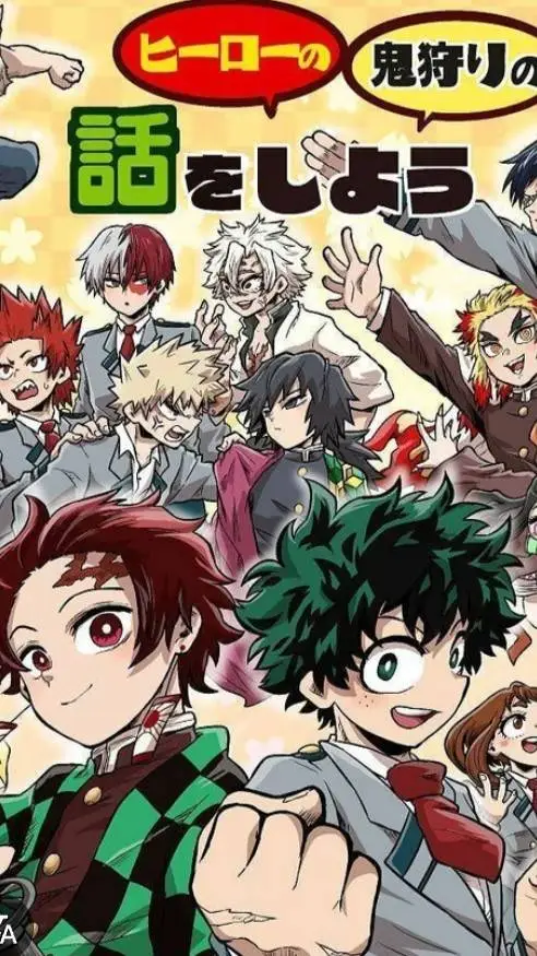 ai character: mha x demon slayer background