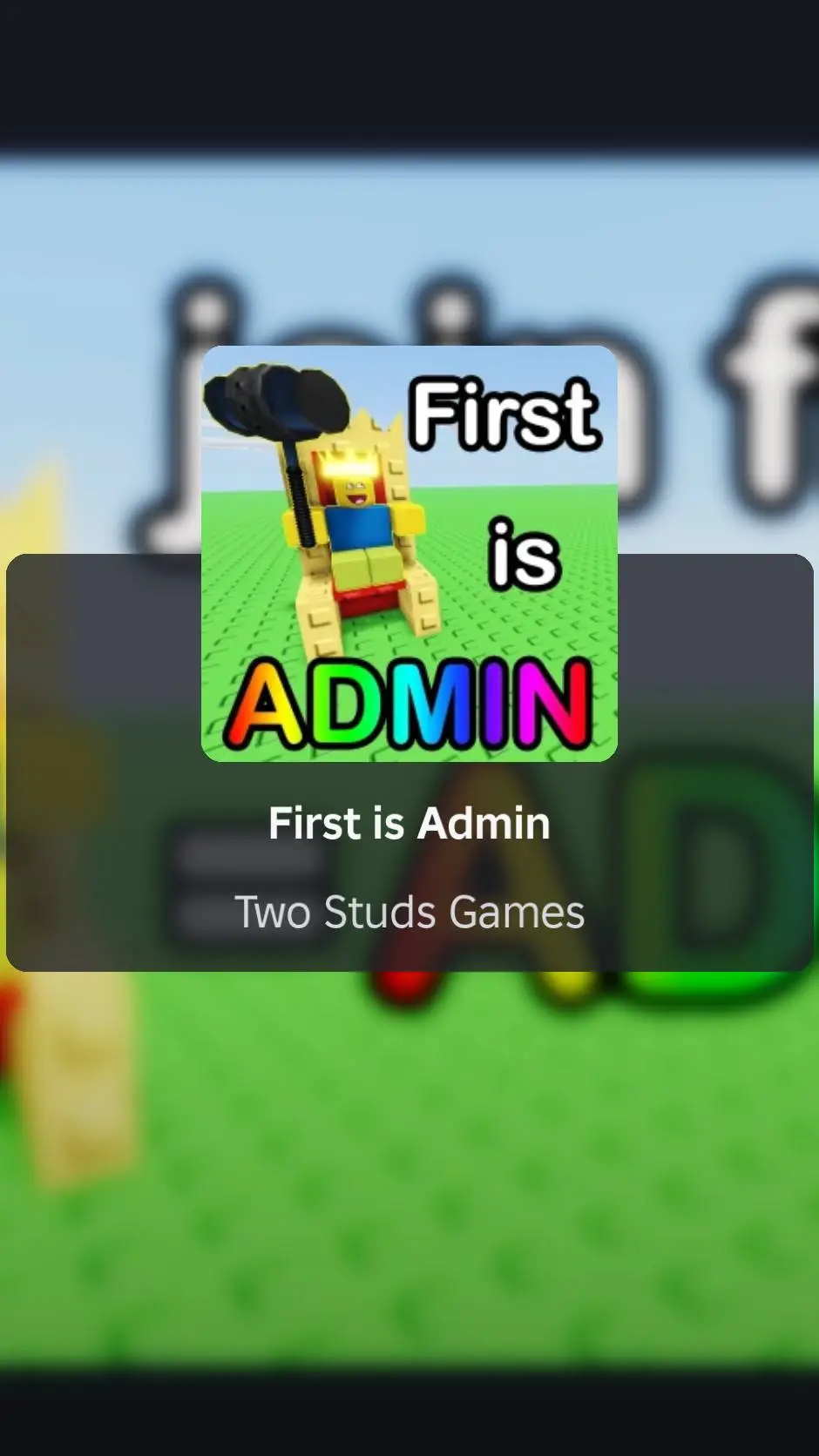 ai character: first is admin background