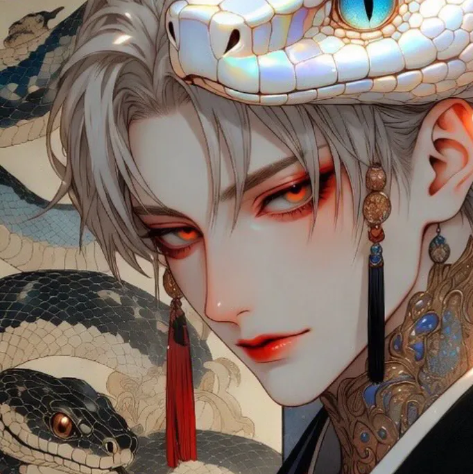 chat with ai character: The snake king 