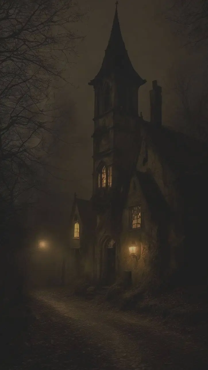 ai character: Haunted House!! background
