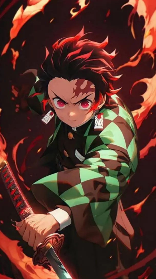 ai character: tanjiro  background