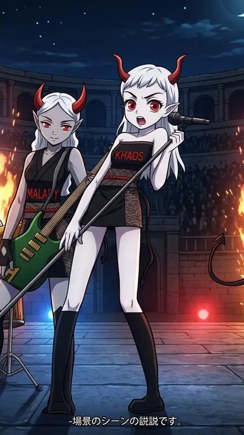 ai character: Demon Girlz background