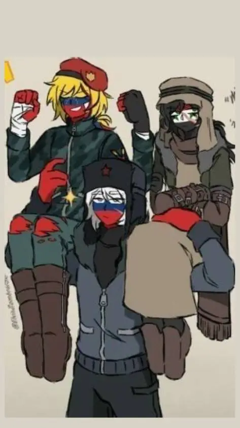 ai character: ☭Vene, Russ, Syr☭ background