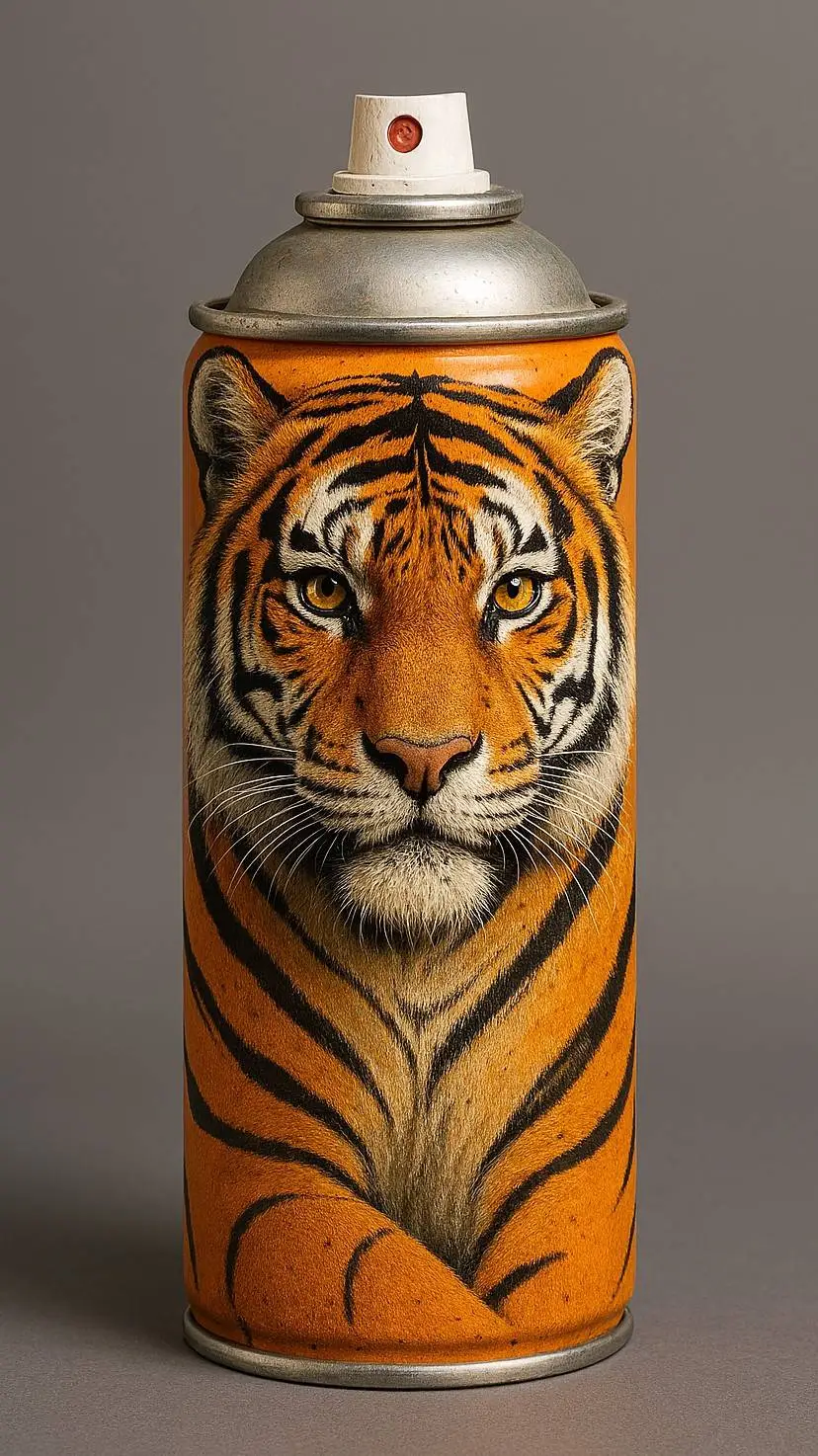 ai character: tiger spray background