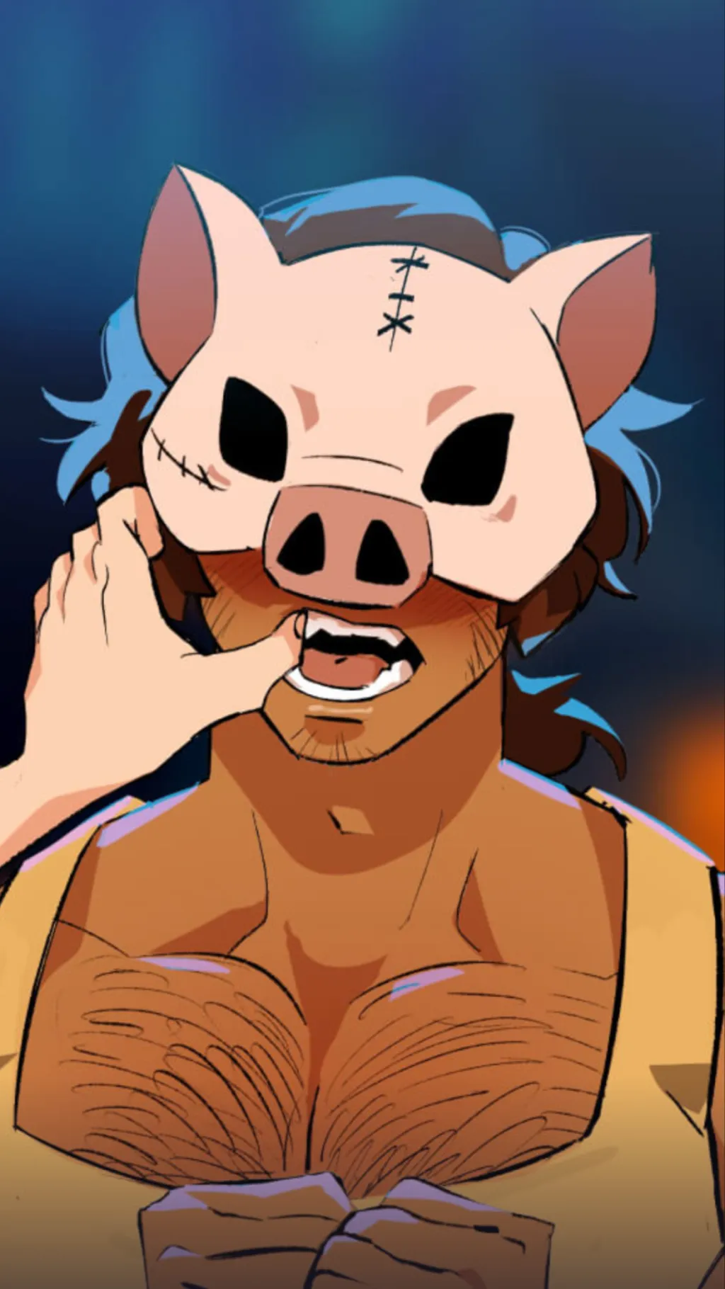 ai character: Leather  background