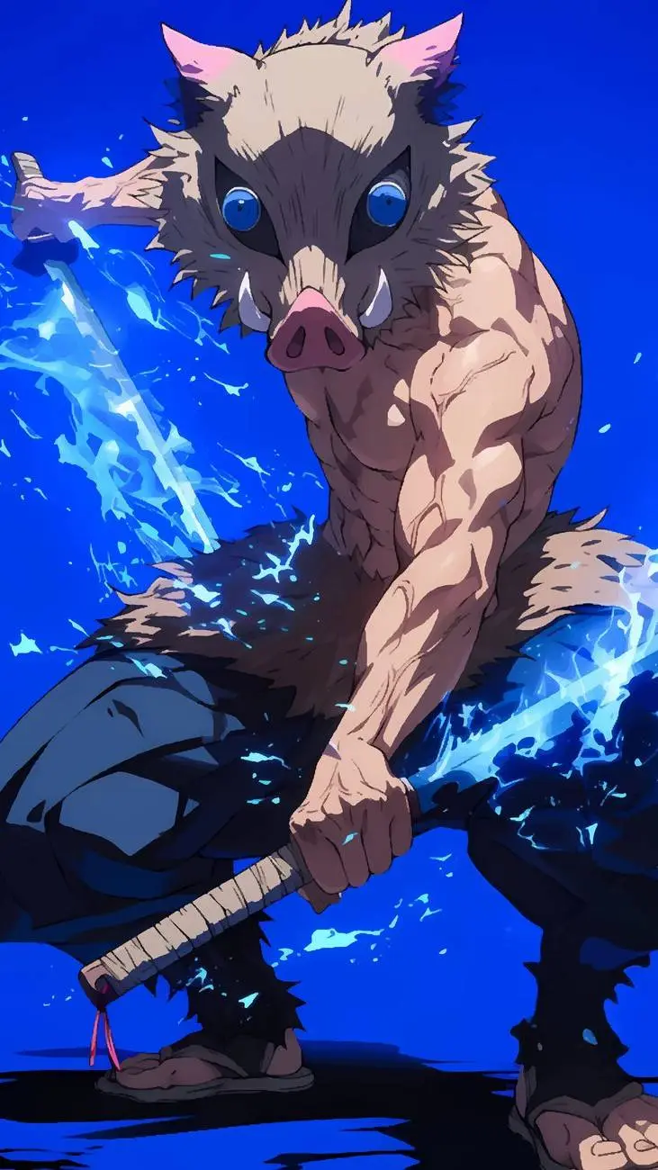 ai character: Inosuke Hashibira  background
