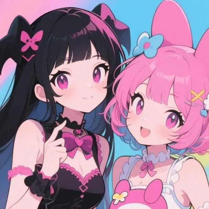 chat with ai character: Kuromi & My Melody