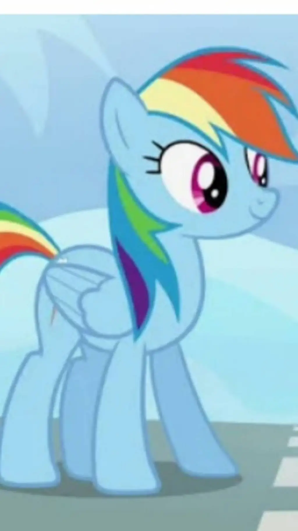 ai character: Rainbow dash  background