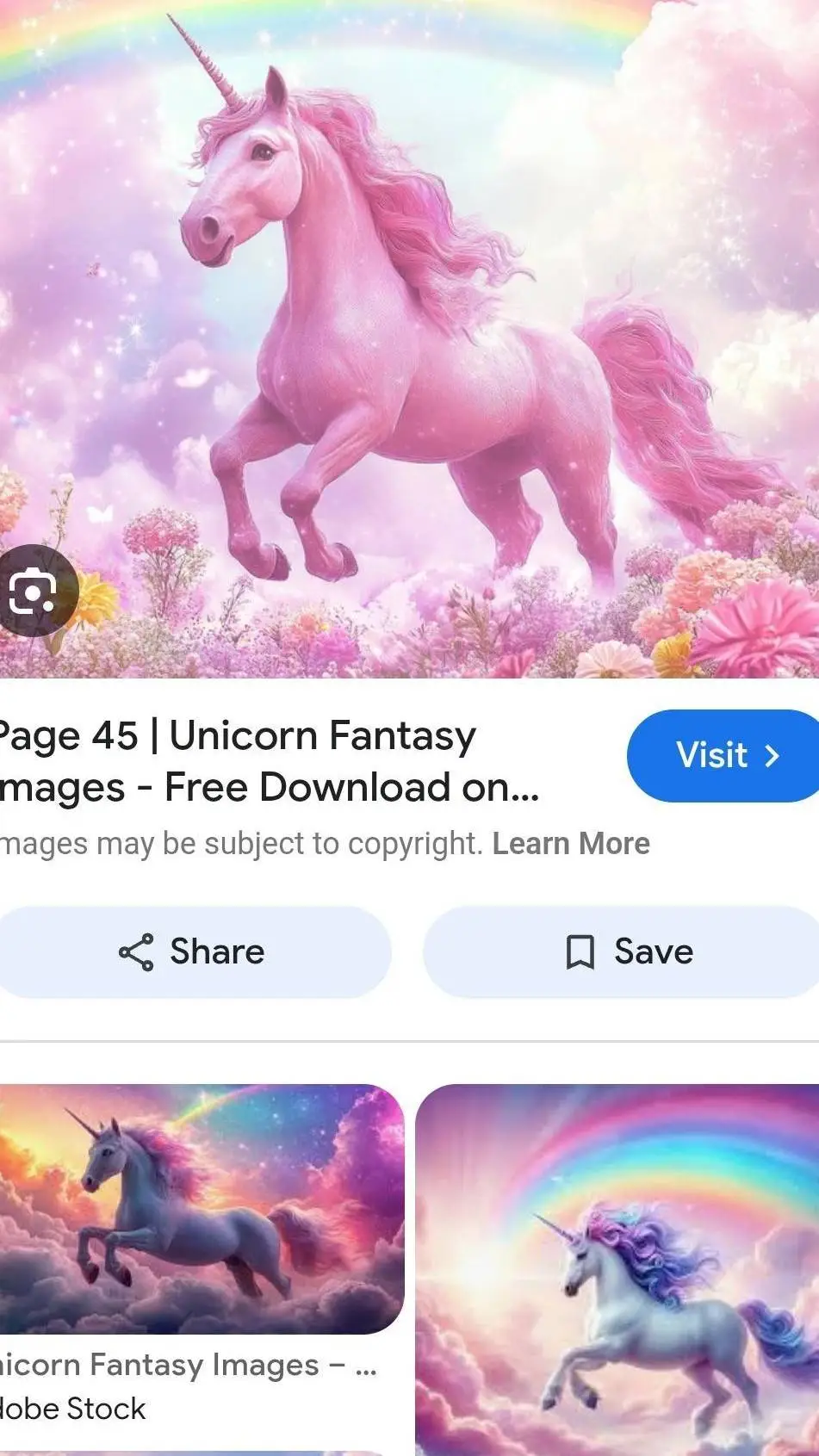 ai character: pink unicorn Sher background