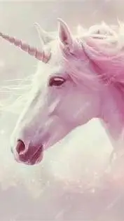 ai character: pink Unicorn background