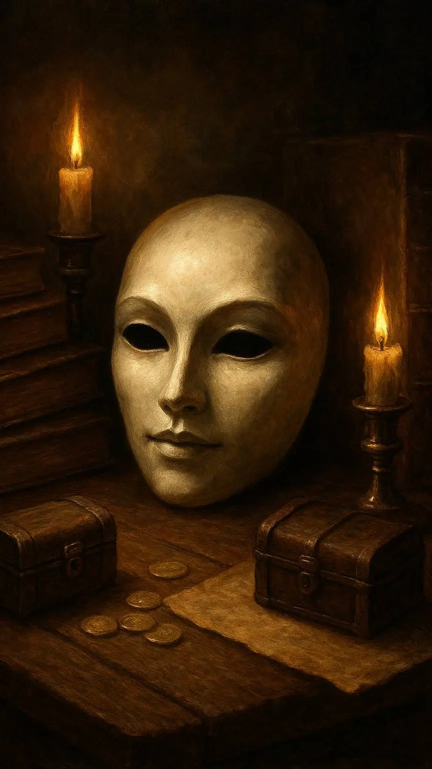 ai character: Maska Szeptów🎭 background
