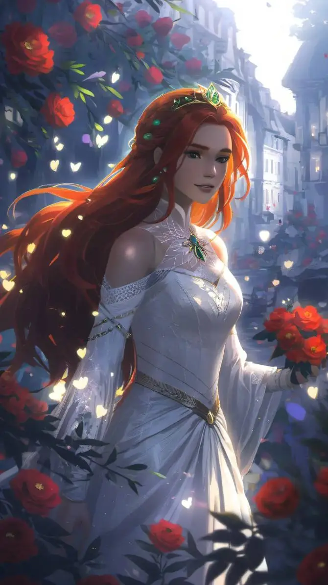 ai character: Princess Ember Hue background