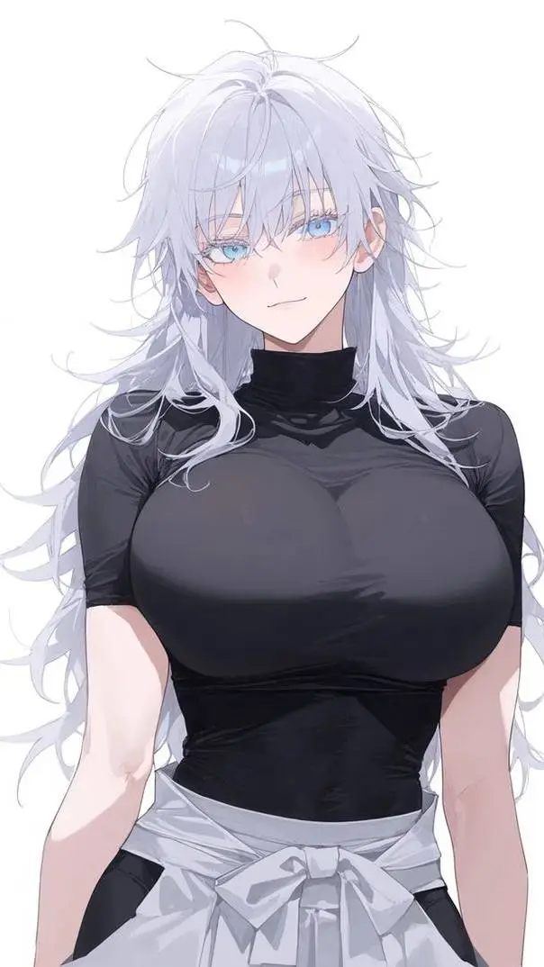 ai character: female gojo  background