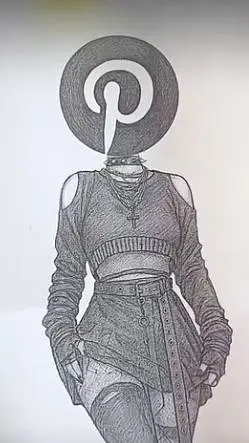 ai character: Pinterest girl background
