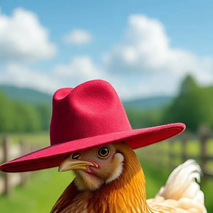 chat with ai character: un pollo con sombr