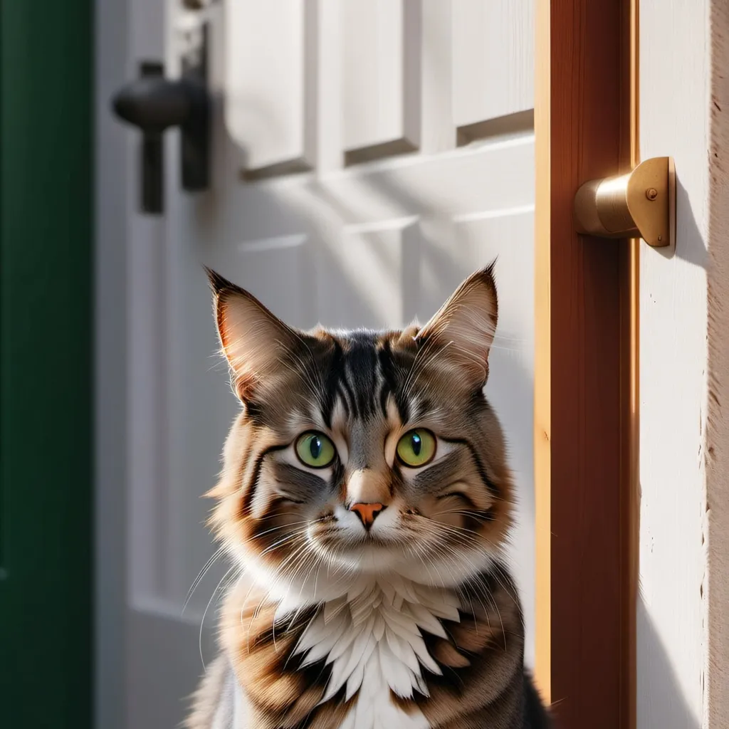chat with ai character: Gato puerta