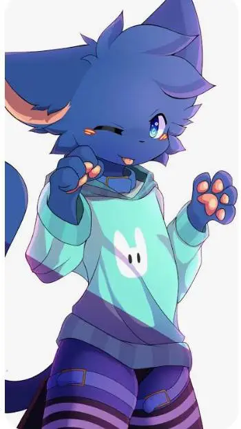 ai character: shal 💙🐱 background