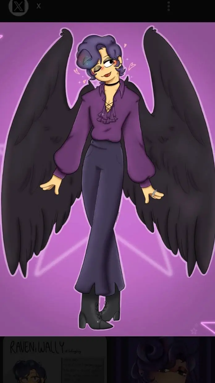 ai character: Raven Wally background