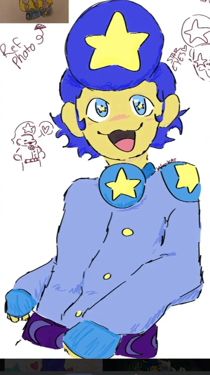 ai character: Star Child Wally background