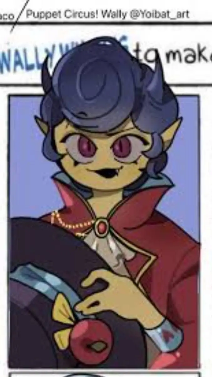 ai character: Puppet Circus Wall background