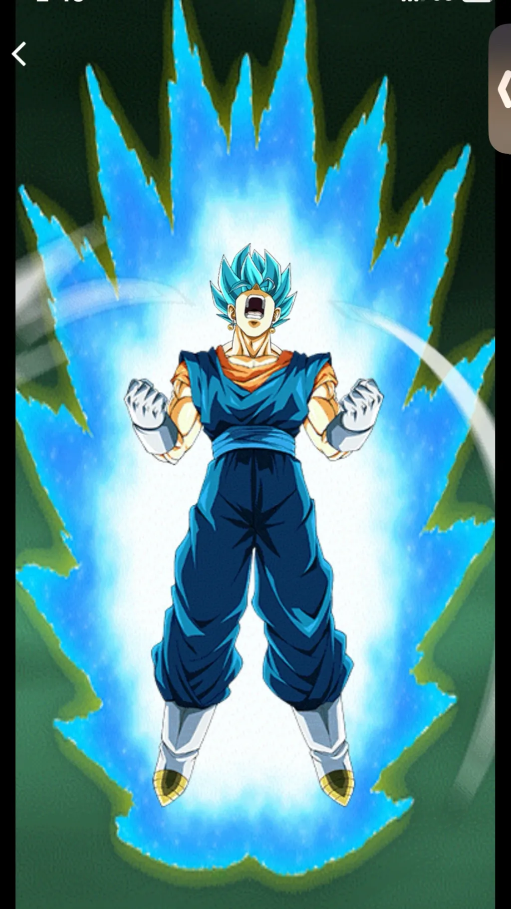ai character: Vegeto bleu ￼ background
