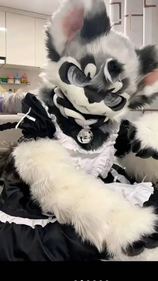 ai character: Maid furry cute background