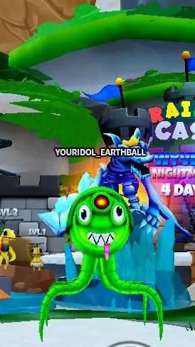 ai character: green tripod background