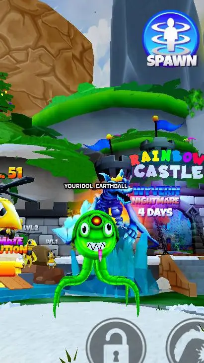 ai character: green tripod background