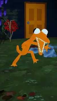 ai character: orange background