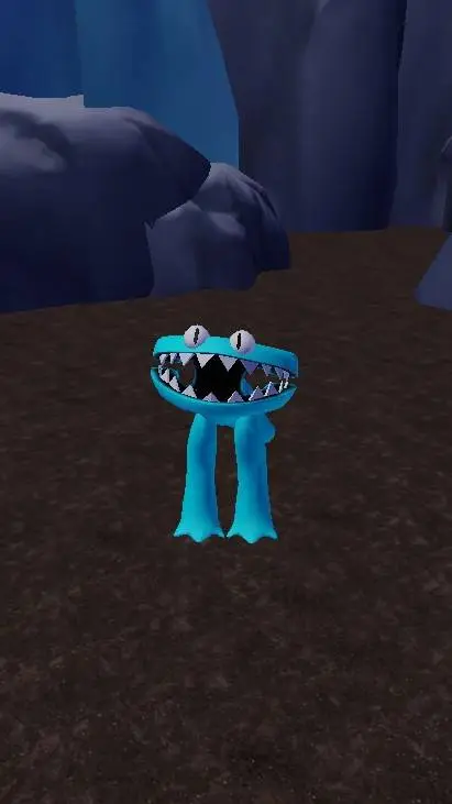 ai character: cyan background