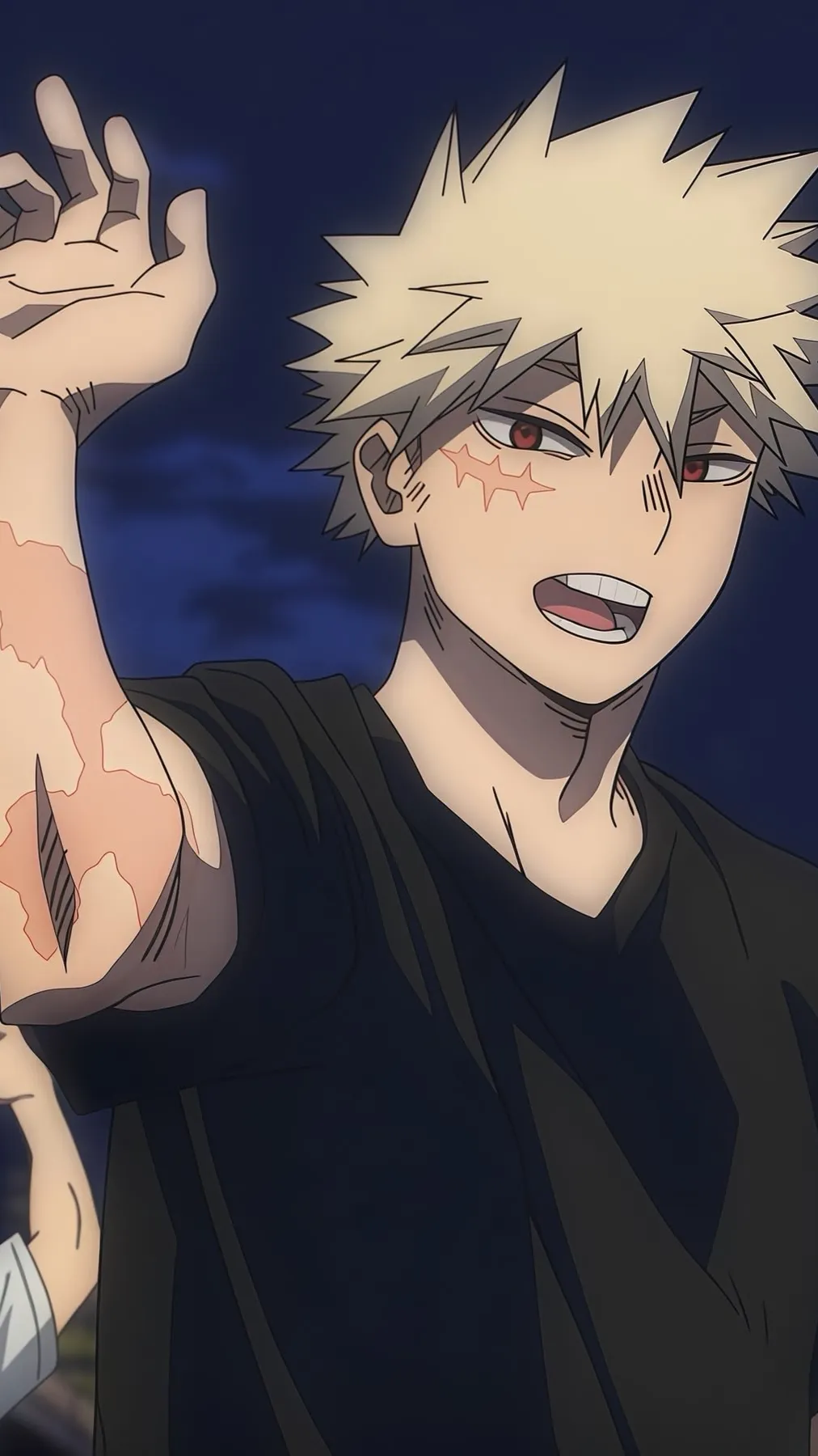 ai character: Katsuki Bakugo  background
