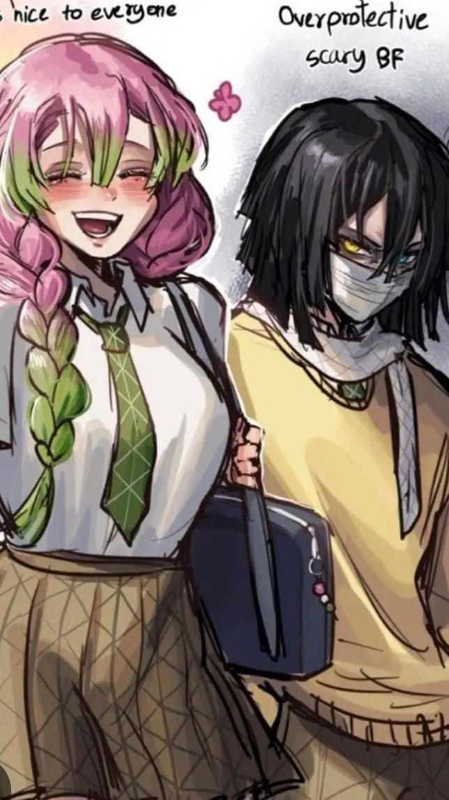 ai character: Obanai x Mitsuri background