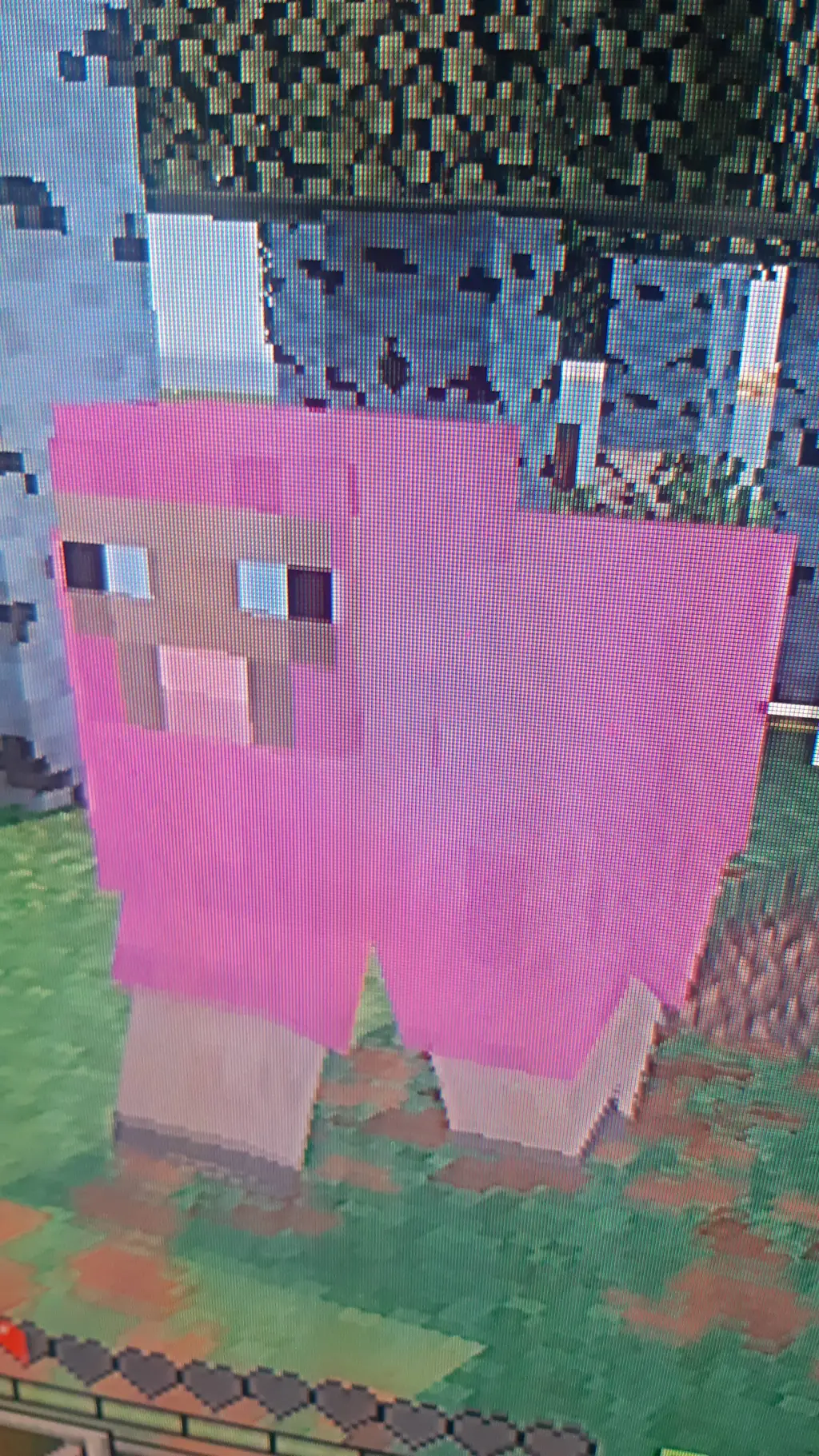 ai character: pink sheep background