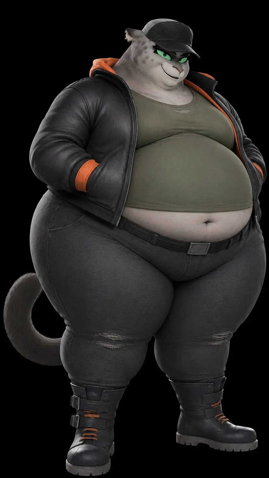 ai character: fat kitty kat background
