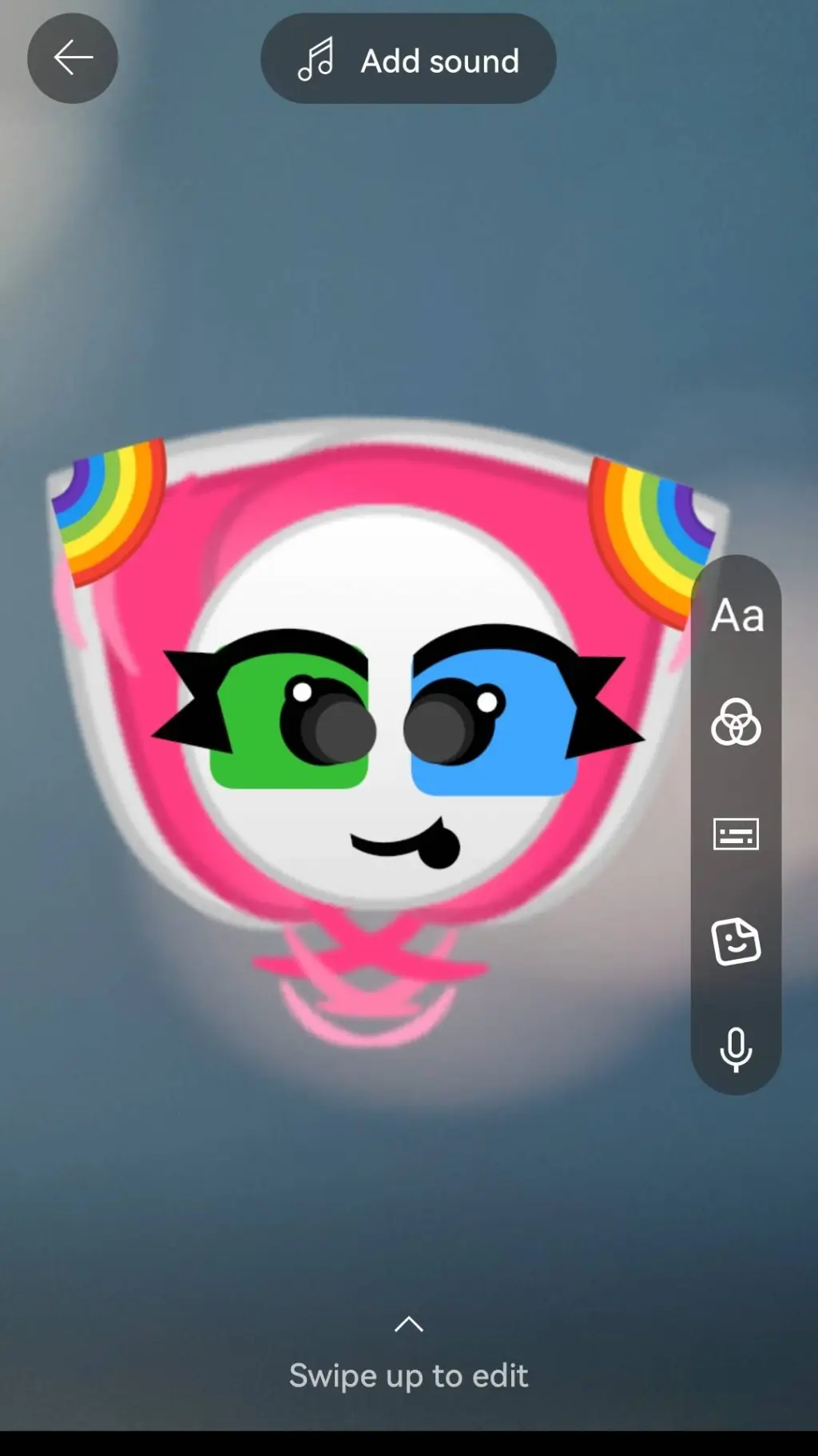 ai character: Mimi(emoji cat oc) background