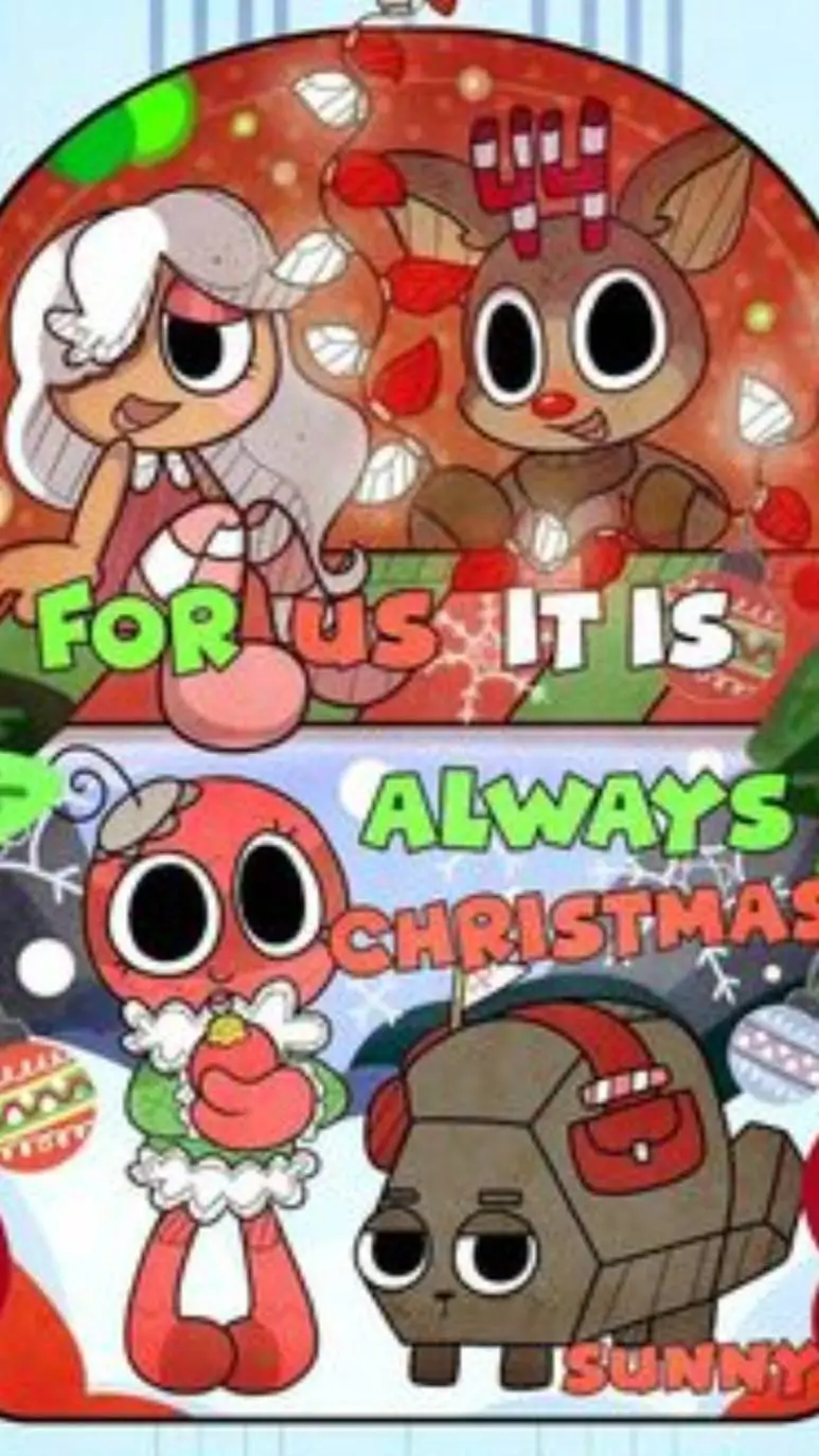 ai character: Christmas toons background