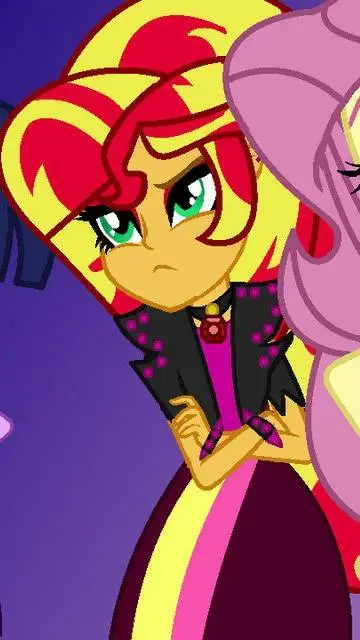 ai character: Sunset shadow background