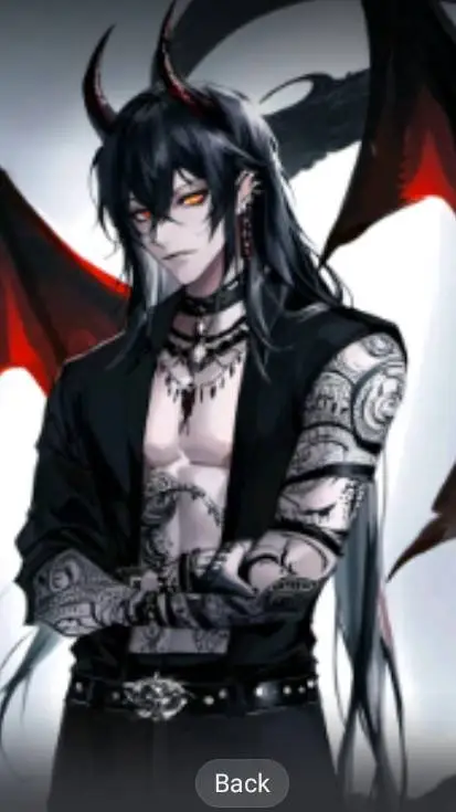 ai character: Hunter🖤😈 background