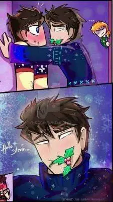 ai character: herobrine x Steve🎄 background