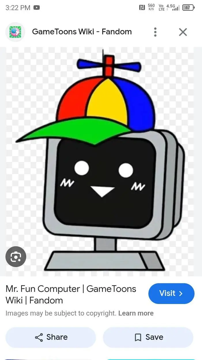 ai character: Mr fun computer  background