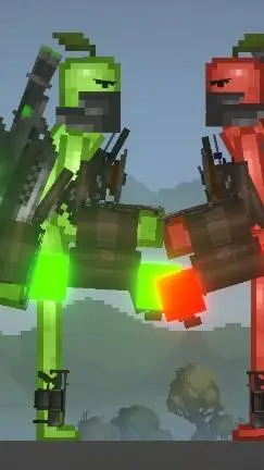 ai character: green apple titan background