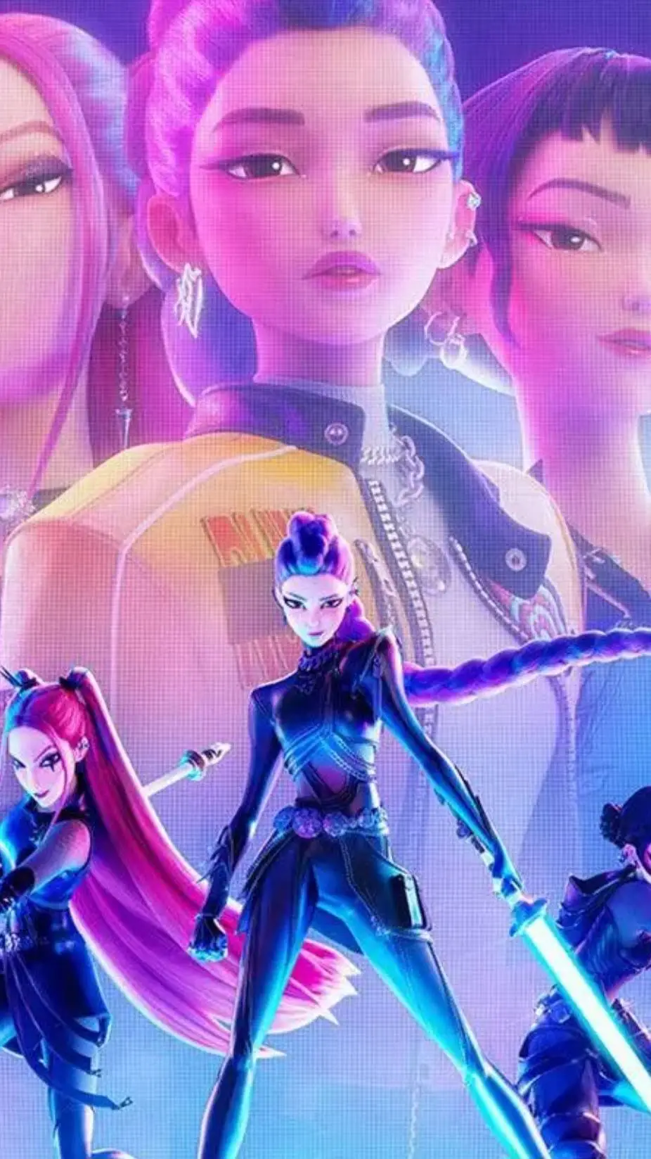 ai character: KpDH: Huntrix  background